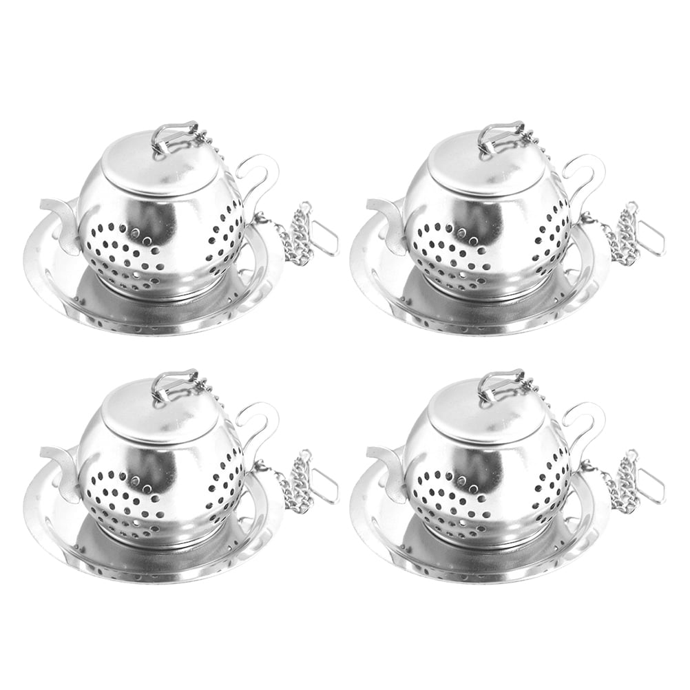4 Sets Tea Infuser Tea Leaves Strainer Stainless Steel Tea Filter for Loose Tea