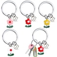 thumbnail image 1 of 4 Sets of Teacher Appreciation Gifts Keychains Thank You for Helping Me Grow Handmade Card Colorful Flower Personalized Keychain for Teachers  Christmas Gift, 1 of 8