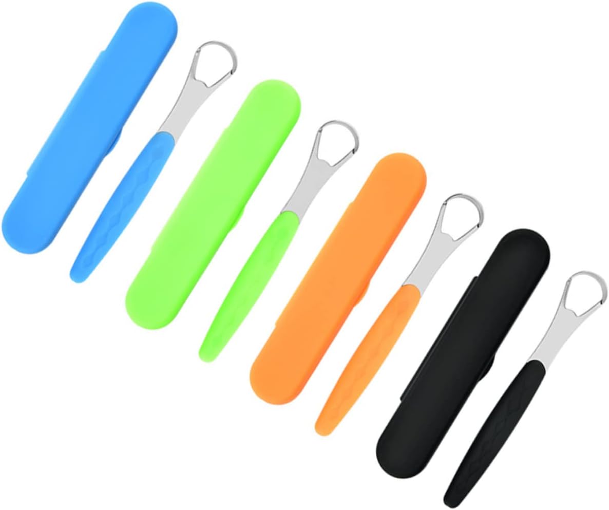 4 Sets Tongue Scraper Kids Tongue Scraper Stainless Steel Tongue
