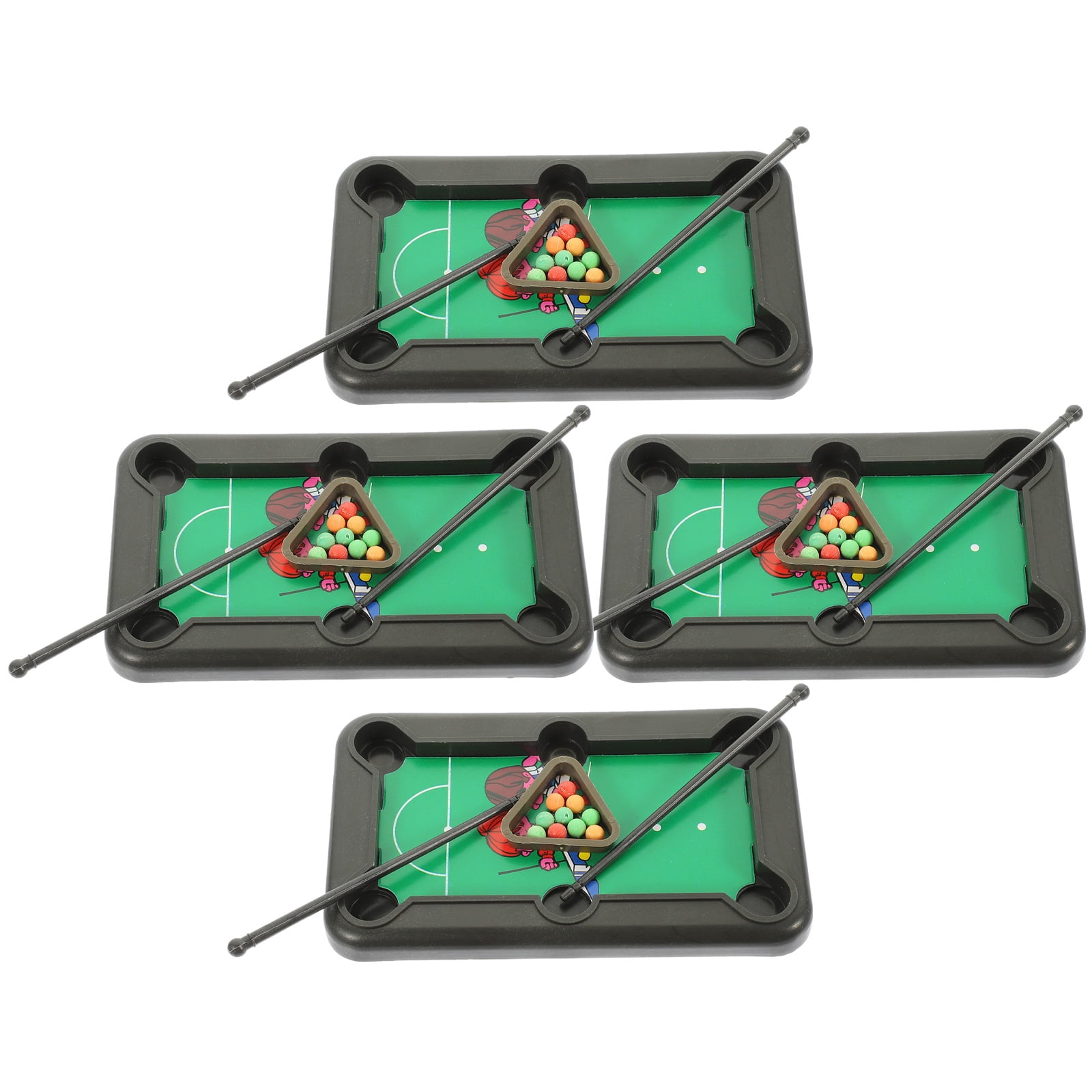 4 Sets Toys Desktop Billiards Portable Game The Family Pool for Kids
