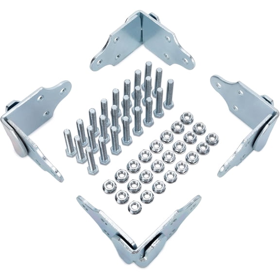 4 Sets Trailer Stake Sides Brackets, Corner Brackets with Screws for Wood, Utility Trailer