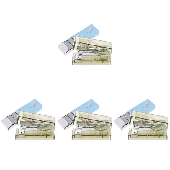4 Sets Transparent Stapler Book Machine Coworker Gifts Office Stationery Professional Hand