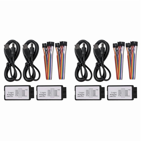 4 Sets USB Logic Analyzer 24MHz 8 Channel 24M/Seconds Logic Analyzer Debugger for ARM FPGA Logic Analyzer Logic 24M 8CH
