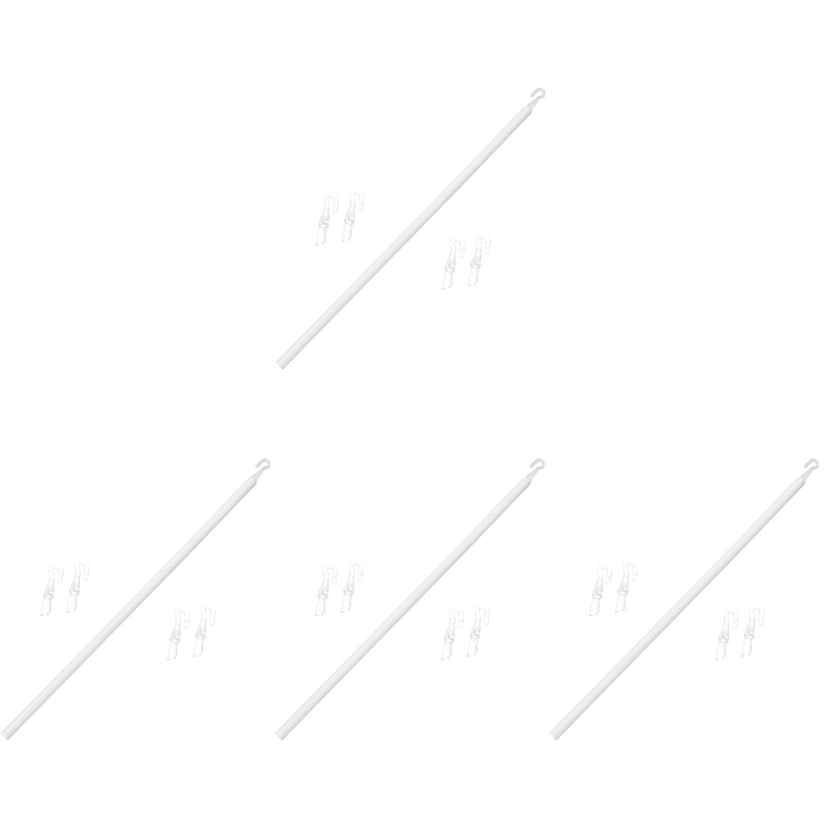 4 Sets Blind Rod Parts Plastic for Drapery Wand Replacement Vertical Blinds Stick