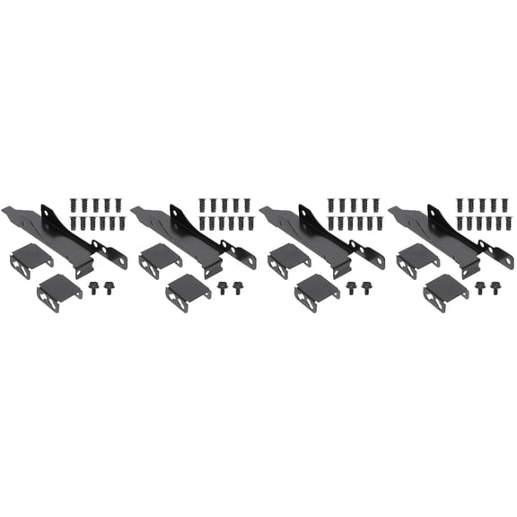 4 Sets Vent CPU Computer Fan Bracket Radiator Holder 15.8X2.8X1.8CM Black