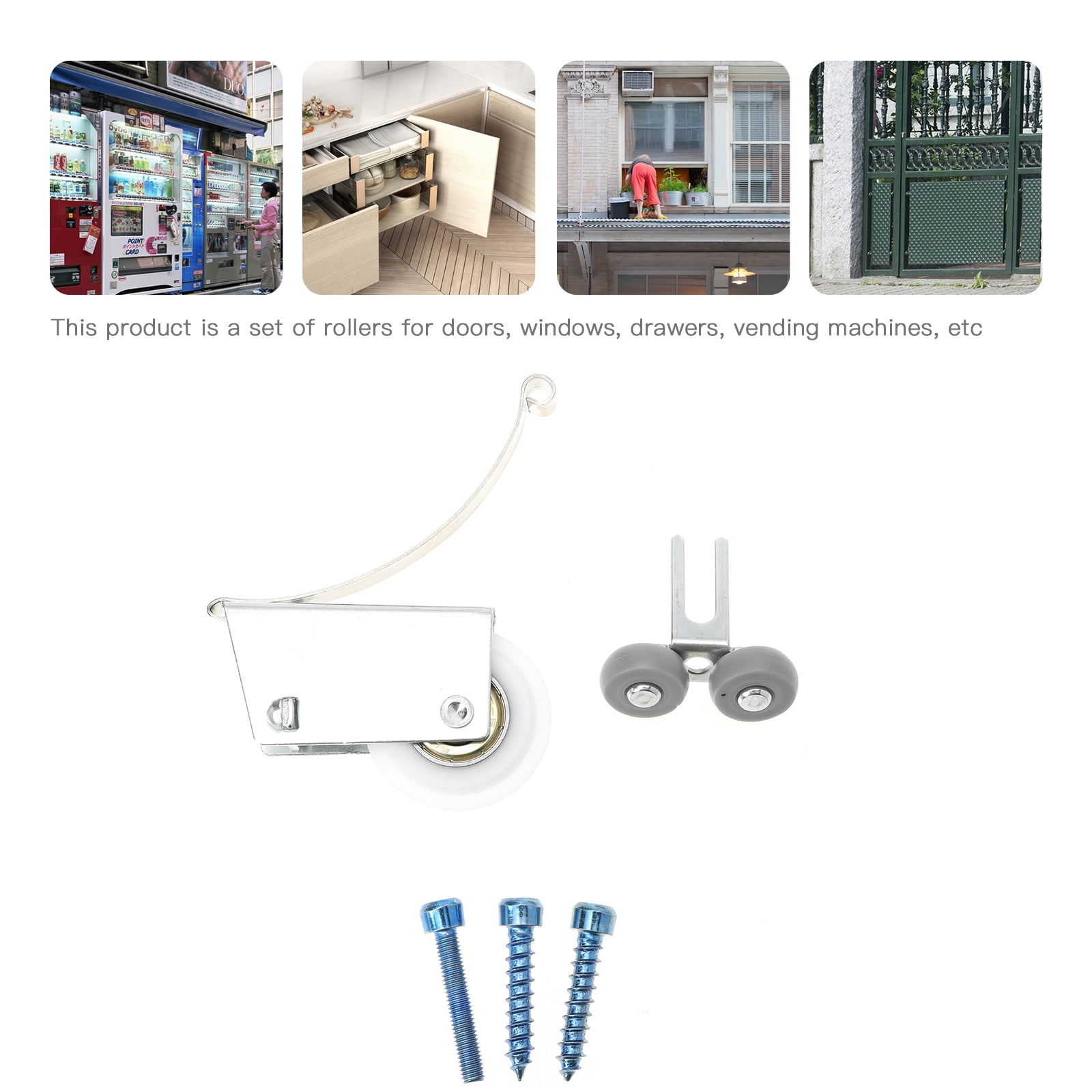 4 Sets Window Track Roller Tail Cam Track Wheels Sliding Wheel