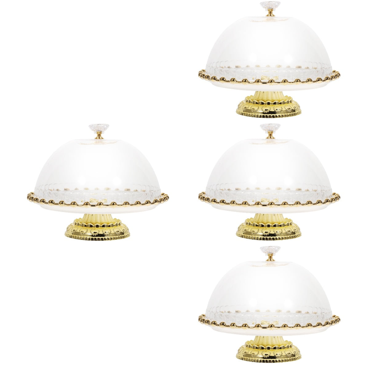 4 Sets of Bakery Pastry Display Tray with Lid Afternoon Tea Display