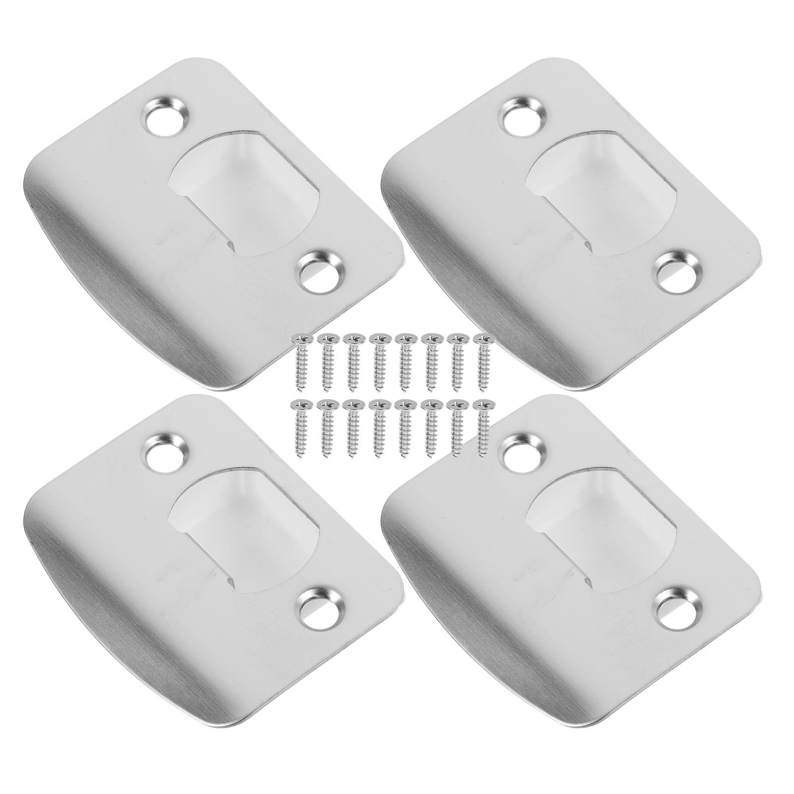 4 Sets of Deadbolt Reinforcement Plate Guide Plates Metal Door Guide