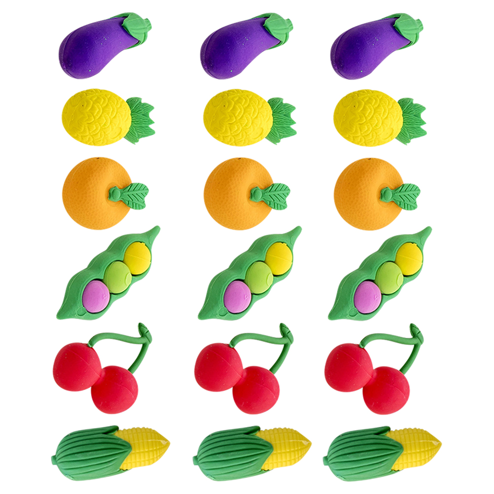 4 Sets of Mini Erasers Adorable Cartoon Erasers Students Erasers School