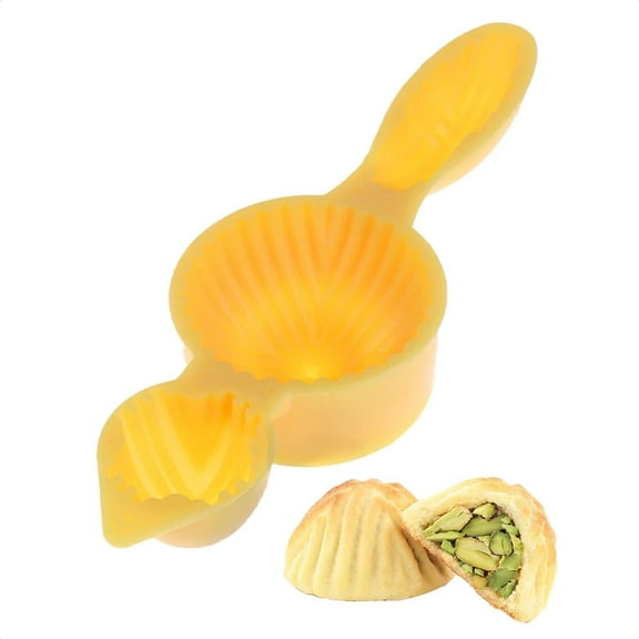 4 Shapes Plastic Maamoul Mould Press Stamp Mooncake, Middle Eastern Cake Mold for Dates, Nuts, & Chocolate Stuffed Cookie Kitchen Tool