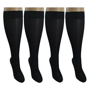 2 Pair Navy Blue Small/Medium Ladies Compression Socks, Moderate/Medium  Compression 15-20 mmHg. Therapeutic, Occupational, Travel & Flight  Knee-High Socks. Womens and Mens Hosiery. 