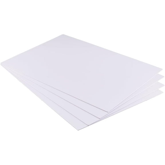 4 Sheet PVC Foam Boards for Presentations School Office Art Projects Rectangle White 400x300x2mm