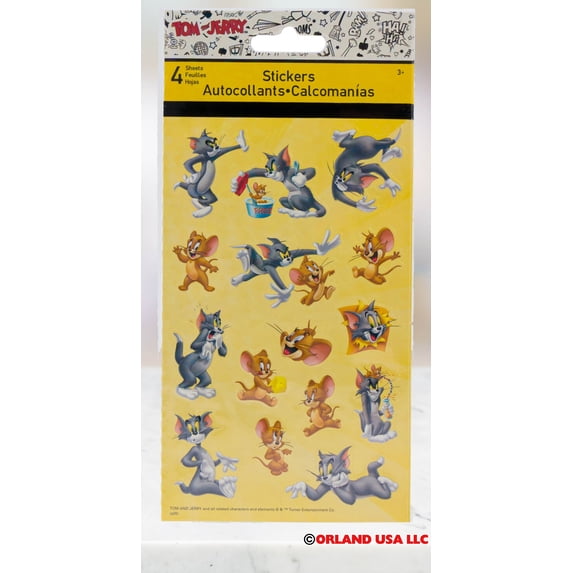 4 Sheet Tom and Jerry Stickers