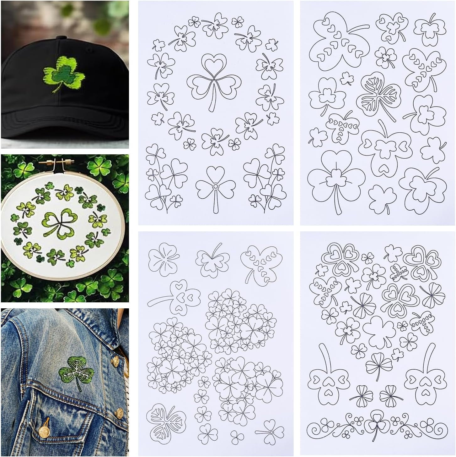 Hobbspring Water Soluble Embroidery Stabilizer - 4 Sheets, Hummingbird & Flower Designs, 11.69x8.27 Inches