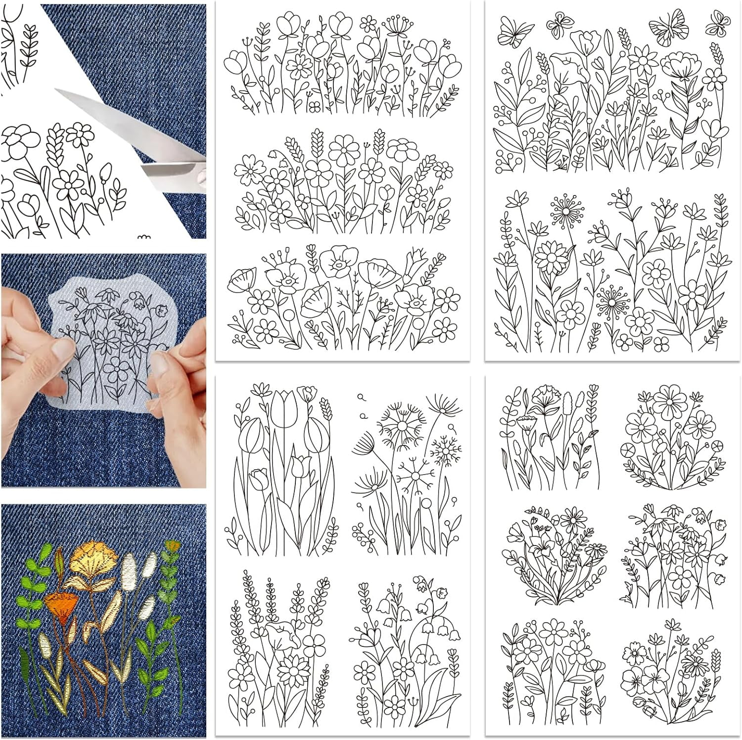 GLOBLELAND Stick-Stabilisator - 4 Blatt Pilzmuster Wasserlöslich