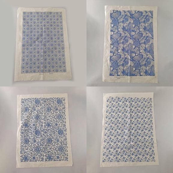 4 Sheets 4 Style Paper Ceramic Decals Pottery Ceramics Clay Transfer Paper Underglaze Flower Paper Mixed Patterns