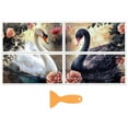 thumbnail image 1 of 4 Sheets 4 styles PVC Waterproof Decorative Stickers Self Adhesive Decals for Furniture Decoration Swan 300x150mm 4pcs/set, 1 of 7