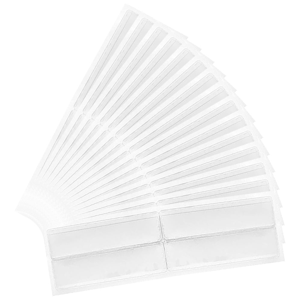 4 Sheets Adhesive Shelf Label Holders Clear Pocket Holders Label Tag