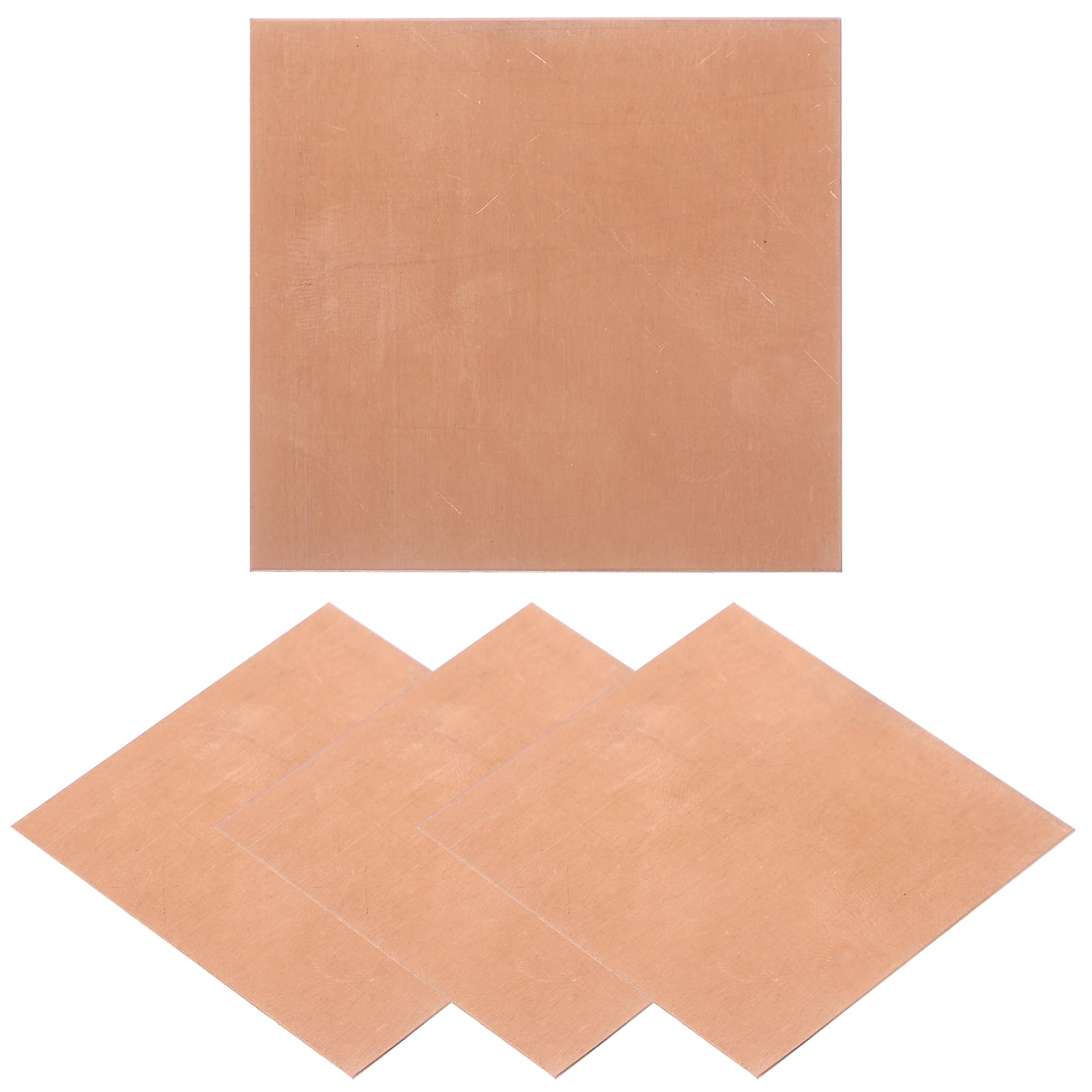 4 Sheets Copper Jewelry Sheets Copper Plate Metal Plates for DIY Projects Crafts
