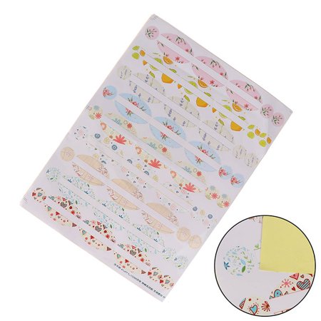 4 Sheets Empty Essential Oil Perfume Bottle Roller Labels Stickers Oval Round