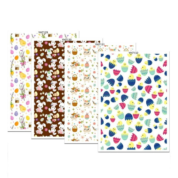 4 Sheets Flower Transfer Paper Sticker for Clay, Transfer Paper Clay, Floral Clay Transfer Sheets for Earring Making