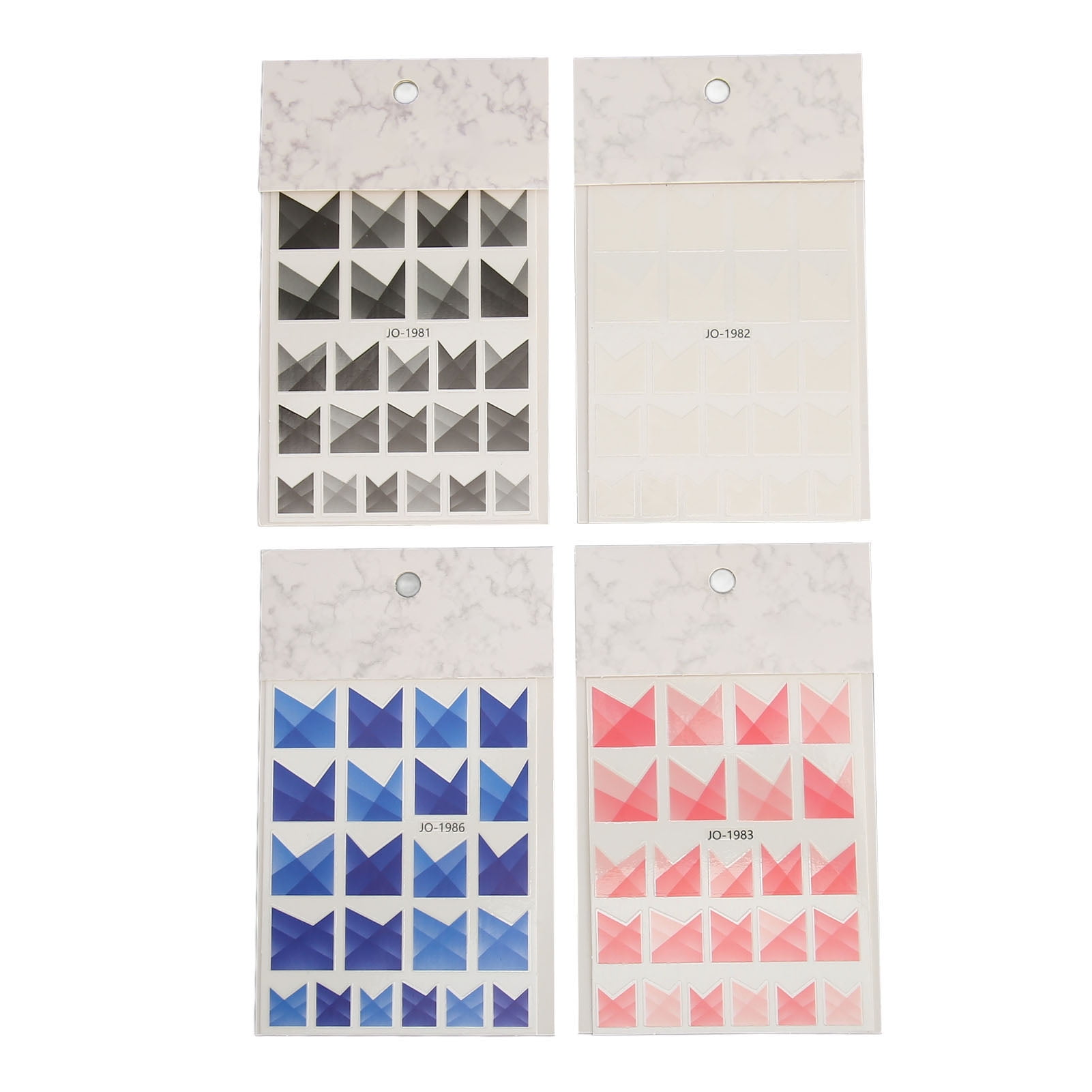 4 Sheets French Nail Stickers Nail Decals Waterproof Translucent Nail