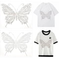 thumbnail image 1 of 4 Sheets Glitter Hotfix Rhinestone Butterfly Applique 2 Colors Butterfly Iron on Crystal Decals Bling Rhinestone Stickers Sparkle Glass Hotfix Patches for Clothing Crafts Costumes Decoration for DIY, 1 of 9