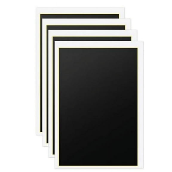 4 Sheets Laser Engraving Marking Paper, 15.35x10.63Inch Color Paper (Black, 39x27cm)
