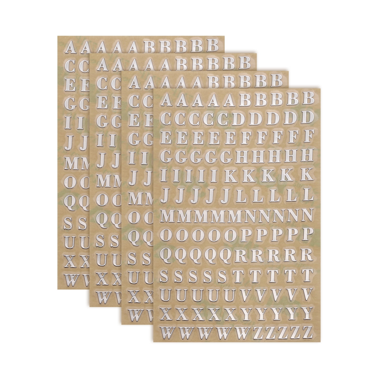 4 Sheets Letter Stickers 0.18