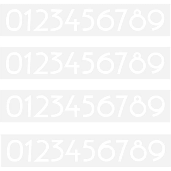 4 Sheets Mailbox Numbers 4" Self Adhesive Vinyl Reflective Mailbox Numbers Sticker for Mailbox Window Door Cars Address Number White DIY