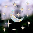 thumbnail image 1 of 4 Sheets Moon Window Cling Stickers Stars Suncatcher Sticker Planet Universal Windows Film Prismatic Non Adhesive Anti-Collision Sun Catcher Decals for Bird Strikes 12x9 Inch, 1 of 9