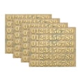 thumbnail image 1 of 4 Sheets Number Stickers 0.12" 3D Mini Number Stickers Alloy Self Adhesive Number Stickers (Gold), 1 of 7