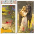 thumbnail image 1 of 4 Sheets Princess Horse Furniture Transfers Stickers 6x12inch Women Flowers Rub on Transfer UV Self-Adhesive Stickers Wall Art Craft, 1 of 7