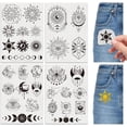 thumbnail image 1 of 4 Sheets Sun Moon Water Soluble Embroidery Stabilizers 11.69x8.27 Inches Stick and Stitch Embroidery Paper Adhesive Embroidery Transfer Paper for Shirts Coats Bags, 1 of 7