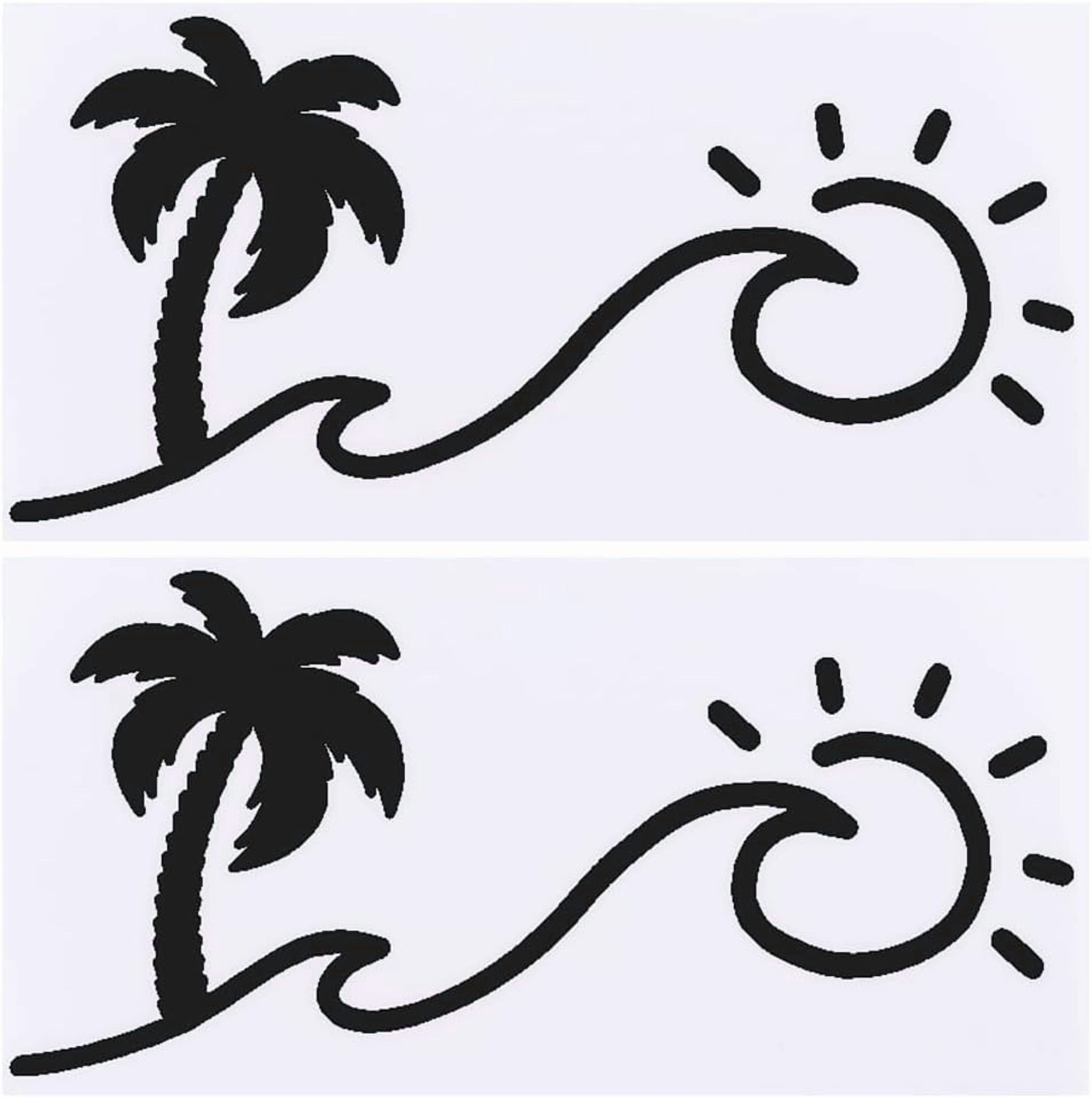 4 Sheets Sunset Gra ics & Decals Sun and Wave Decal Beach Life Car ...