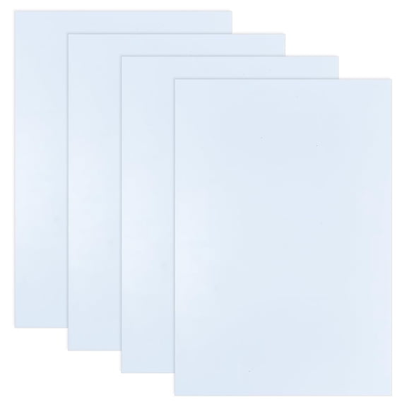 4 Sheets White Plastic Sheet 11.8x7.9 inch Plastic Plates 1.5mm Thick Hard Plastic Sheet for Architectural Models Sand Table Building Model Material Supplies
