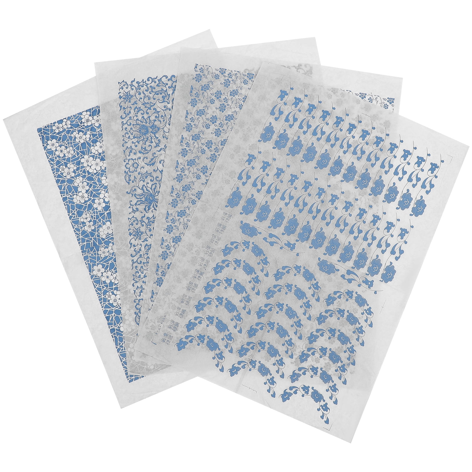 4 Sheets of Pottery Underglaze Paper Ceramic Decals Pottery Ceramics