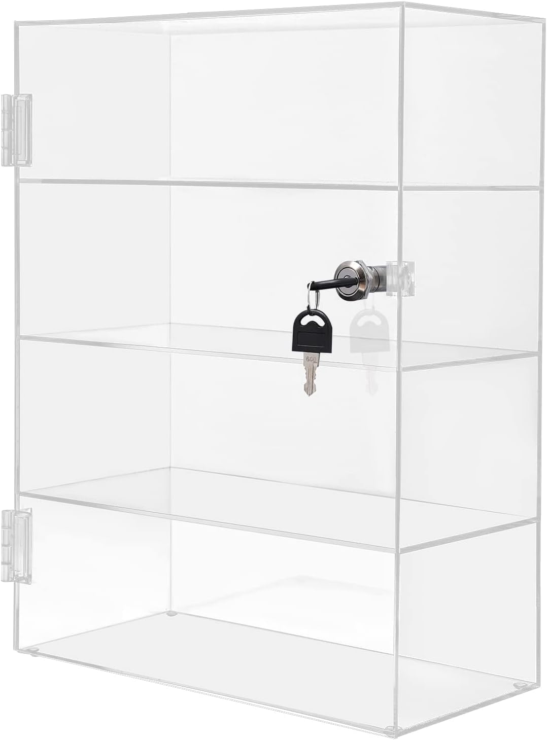 4-Shelf Acrylic Display Case with Lock and Keys,Clear Countertop ...