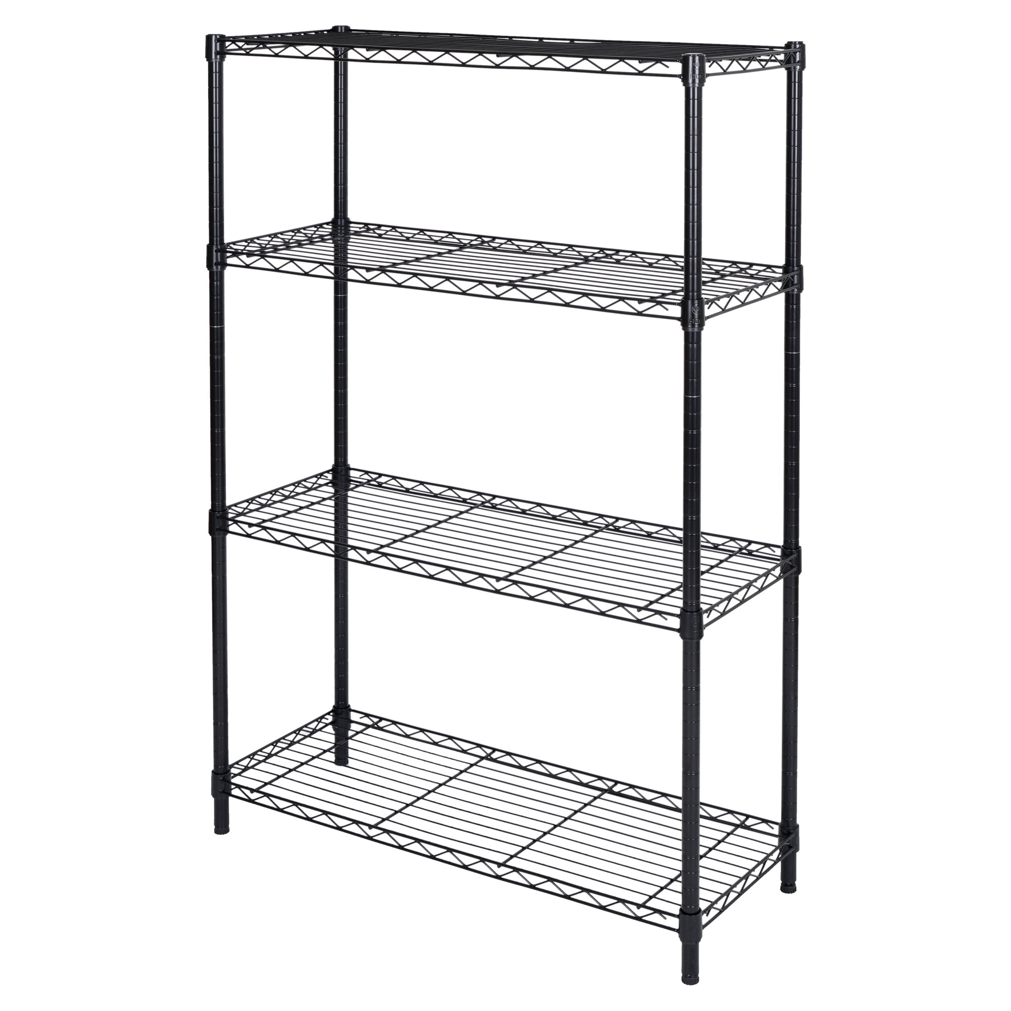 4-Shelf Adjustable, Heavy Duty Storage Shelving Unit, Steel Organizer ...