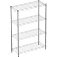 thumbnail image 1 of 4-Shelf Adjustable Metal Shelf Wire Shelving Unit Storage Rack Display Shelf for Office,Kitchen,Bedroom,Bathroom(Chrome,36" L x 14" W x 54" H), 1 of 8