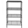 thumbnail image 1 of 4-Shelf Adjustable Rack, Heavy Duty Storage Shelving Unit Steel Organizer Wire Rack, Black, 1 of 5