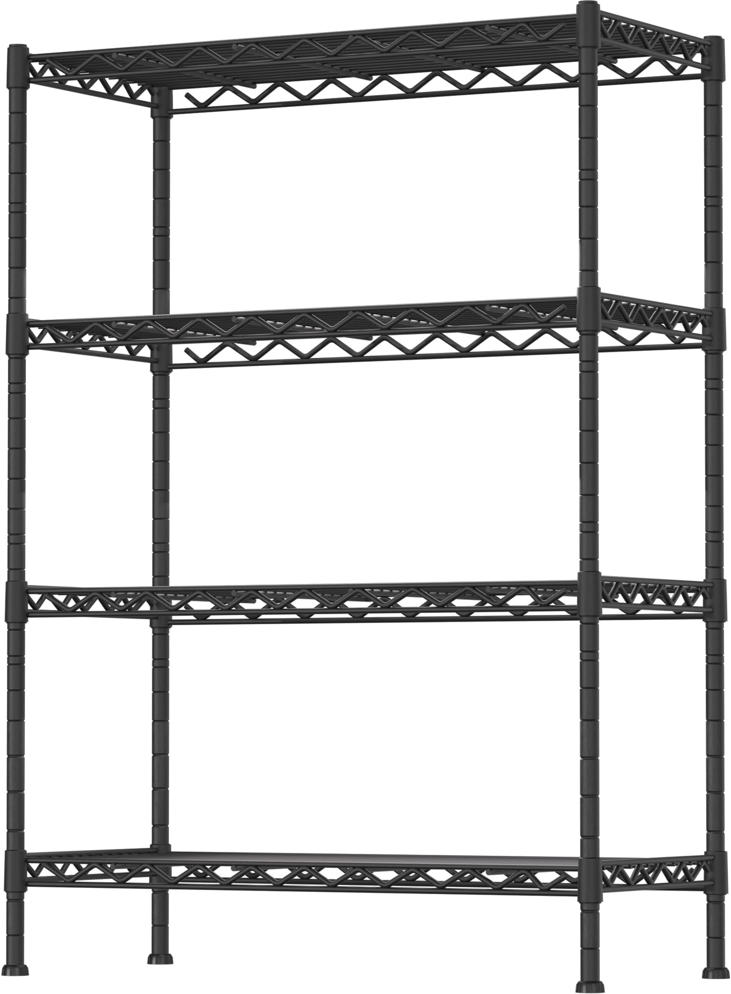 4-Shelf Adjustable Storage Shelving Unit, Organizer Wire Rack for ...
