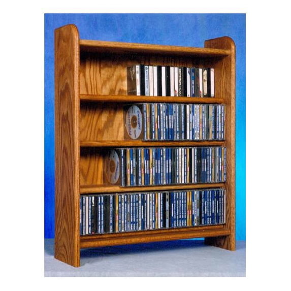 4 Shelf CD Storage (Honey Oak)