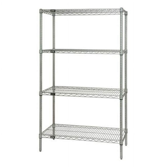 4- Shelf Chrome Wire Shelving Starter Kit - 21 x 54 x 63 in.