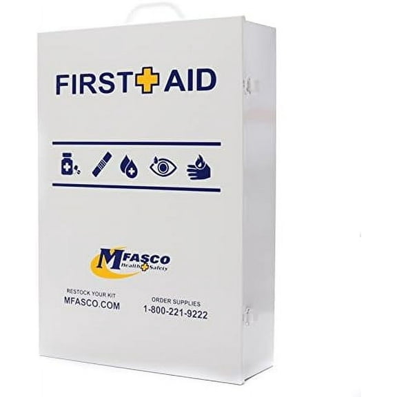 4 Shelf Empty Industrial First Aid Box With First Aid Logo