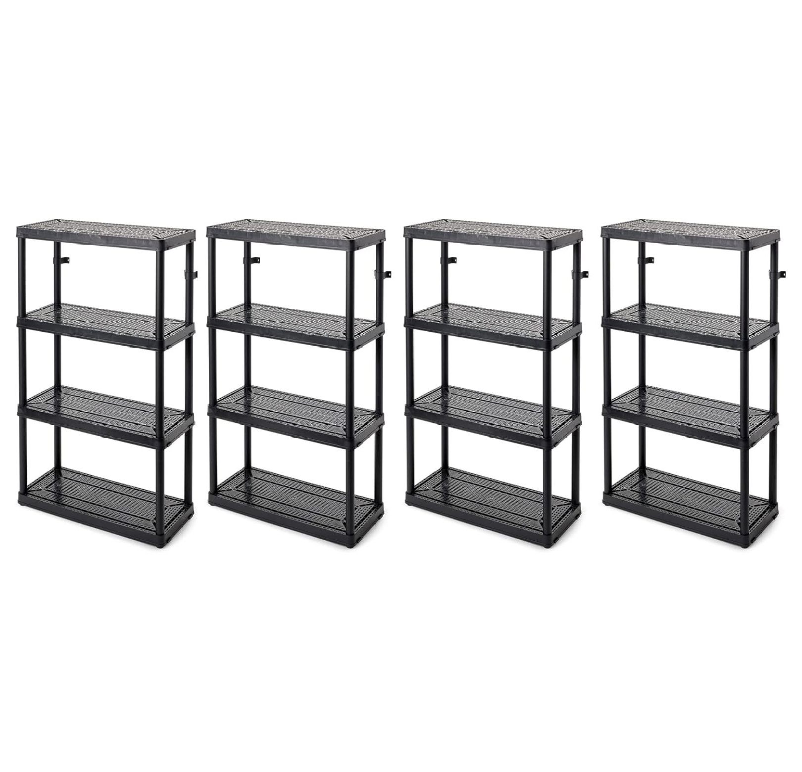 Fixed Storage Unit 4 Shelf Fixed Height Medium Duty Storage Unit 14 x 32 x 54.5 Organizer ...