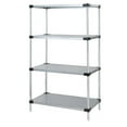 thumbnail image 1 of 4-Shelf Galvanized Steel Solid Shelving Unit, 18 x 72 x 63 in., 1 of 1