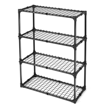 4-Shelf Heavy Duty Wire Rack - Versatile Storage Solution for Home, Office, Warehouse, and Garage