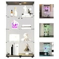 thumbnail image 1 of mayceyee Glass Display Cabinet 4-Shelf with Led Lamp and Metal Handle, Lock, Lighted Curio Cabinet Collection Display Case, Floor Standing Showcase Organizer for Home Office, 1 of 13