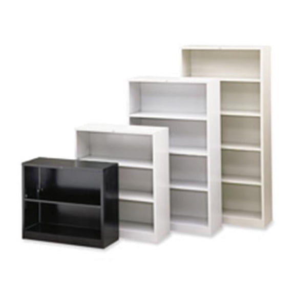 4 Shelf Metal Bookcase- 34-.50in.Wx12-.63in.Dx59in.H- Charcoal